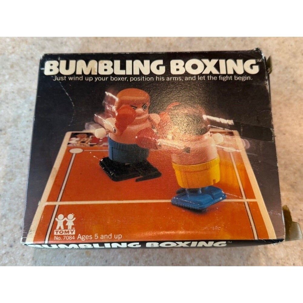 Vintage 1980 TOMY Bumbling Boxing Game – 2 Boxers  - Do Not Wind  For Parts